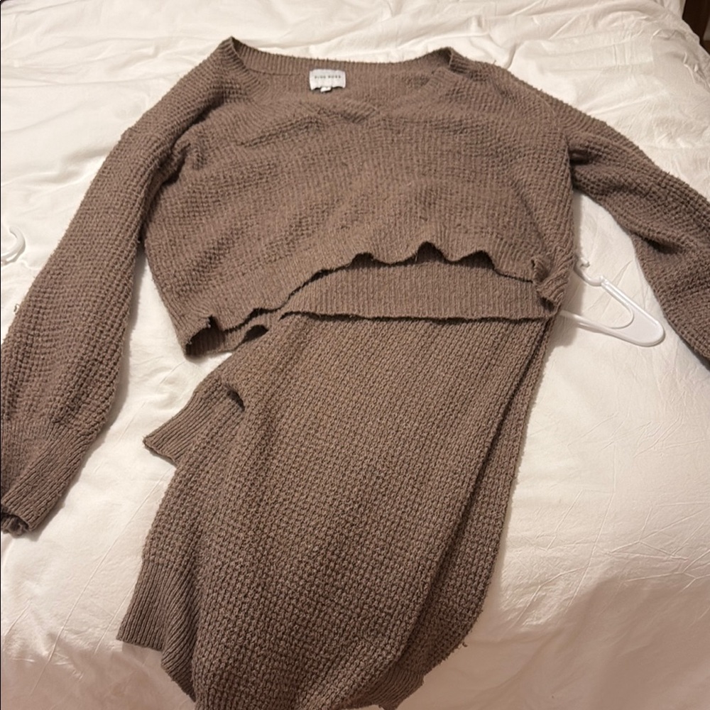 Cozy Brown Knit Sweater